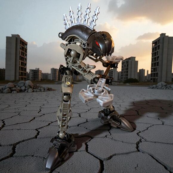 VTG LEGO BIONICLE Rahkshi Vorahk Black Gray 8591 Canister Complete DAMAGED Book - Picture 1 of 12